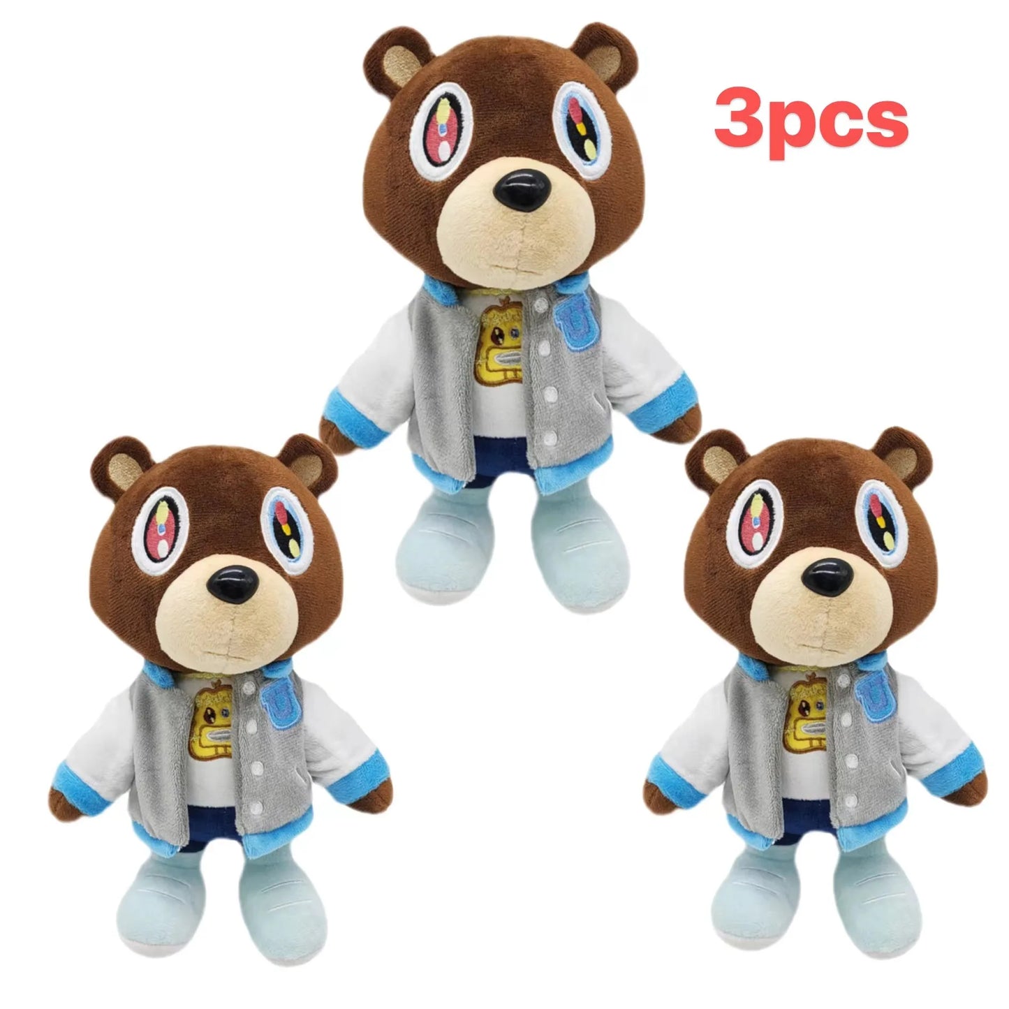 New Kanye Teddy Bear Teddy Bear Plush Toys Cute Kanye West Graduation Soft Stuffed Home Room Decor Dolls For Kid Birthday Gift