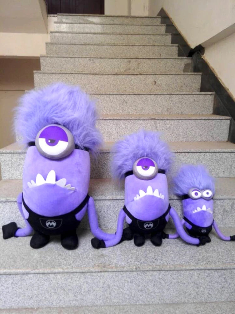 Lovely Miniso Despicable Me Movie Peripheral Little Yellow Man Plush Doll Anime Purple Minions Peluche Stuffed Toy Xmas Kid Gift