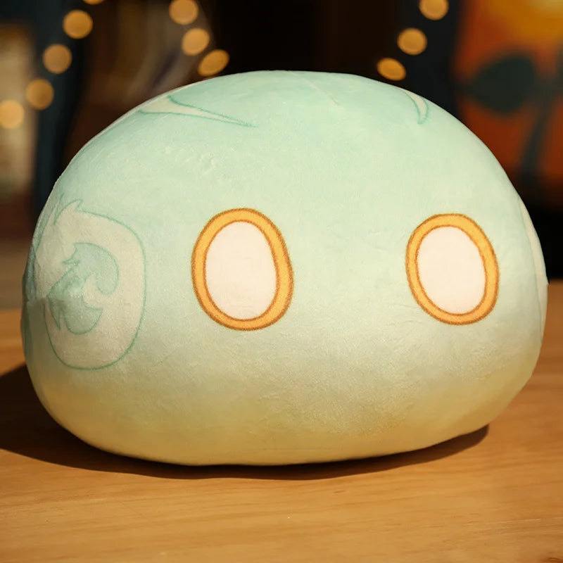 Kawaii Genshin Slime Pillow Genshin Impact Plush Cushion Cute Anime Game Stuffed Original God Cosplay Fans Peluche for Kid Gift