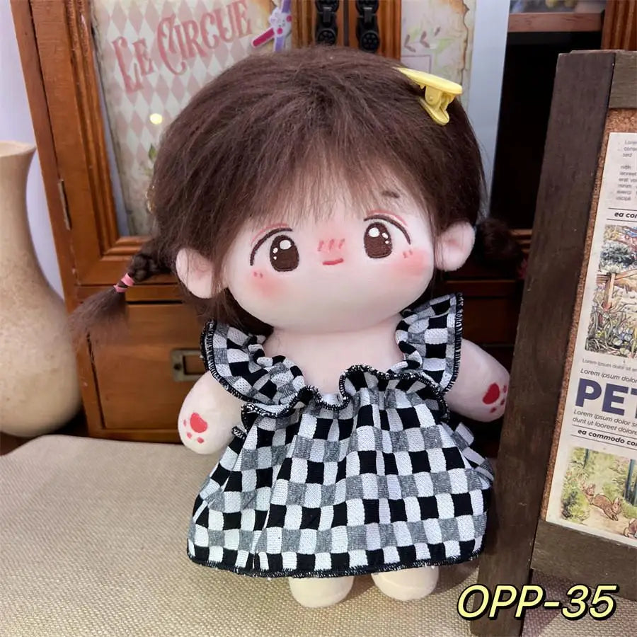 20cm Cotton Doll Dress Up Clothes Lolita Maid Dress Cute Fresh Princess Small Skirt