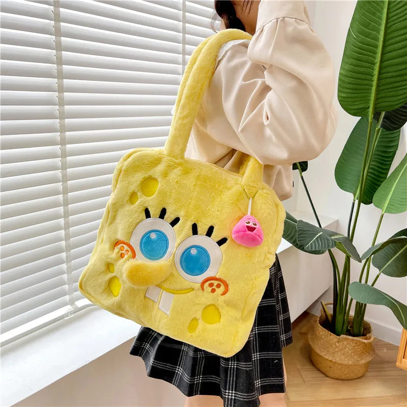 Sanrio Kuromi Plush Handbag Cute Shoulder Bag for Women Y2K Bag Kawaii Cotton Plush Large Capacity Student Backpack Girl Gift