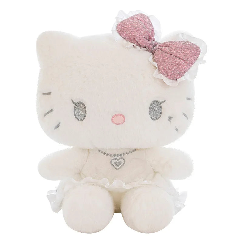 35cm Cute Angels and Demons KT Cat Doll Soft Cute Hello Kitty Doll Pillow for Girls Bedhead Doll Velvet Toy Gift