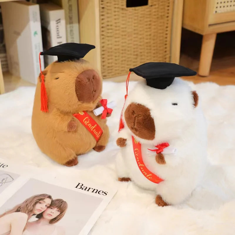 Graduate Plush Dolls Doctor Capybara Owl Bear Plush Toy Cute Stuffed Animal Toy Doll Soft Cartoon Pillow Graduation Gift