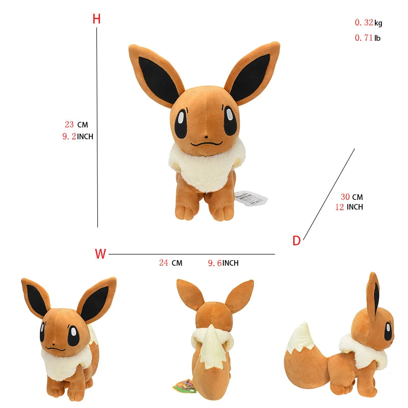 Big Size Pokemon Plush Toys Eevee Umbreon Cartoon Figure Peluche Dolls KJolteon Vaporeon Sylveon Anime Stuffed Dolls Gifts