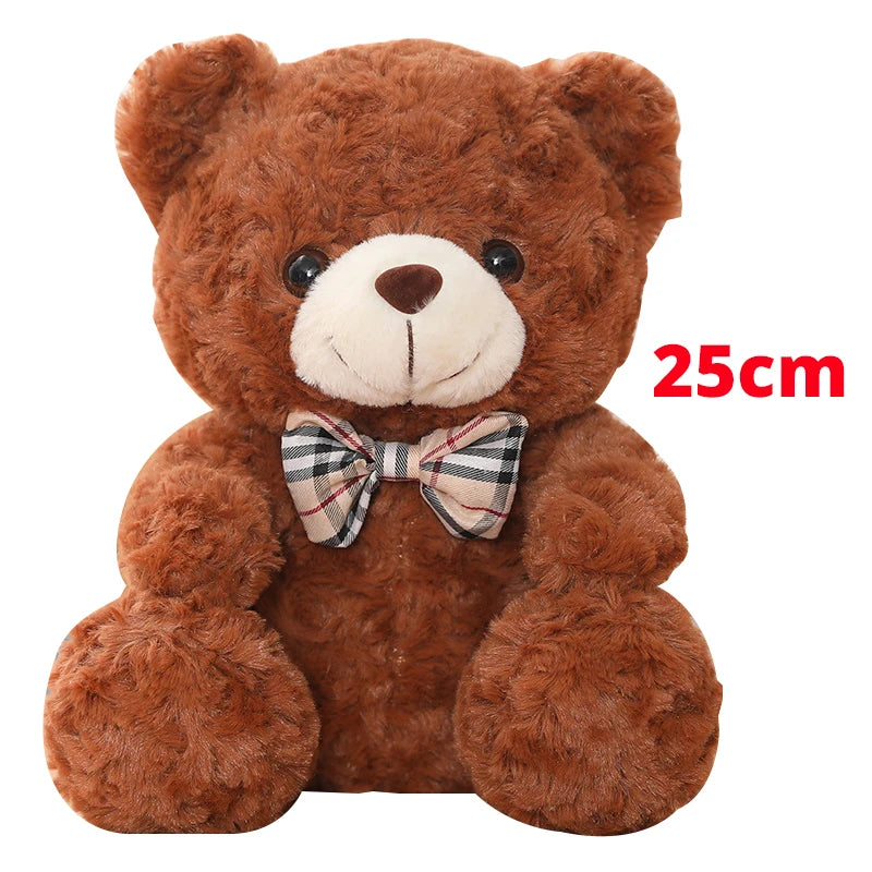 High Quality Cute Plush Bear Plush Pillow Lovely Bow-Knot Bears Plush Toys Stuffed Soft Animal Dolls Xmas Valentine's Gift