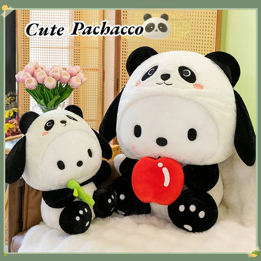 Sanrio Pachacco Plush Doll Panda bamboo Series 40cm Cute Cartoon Plush Toy Deco Soft Sleeping Throw Pillow Kid Birthday Gift