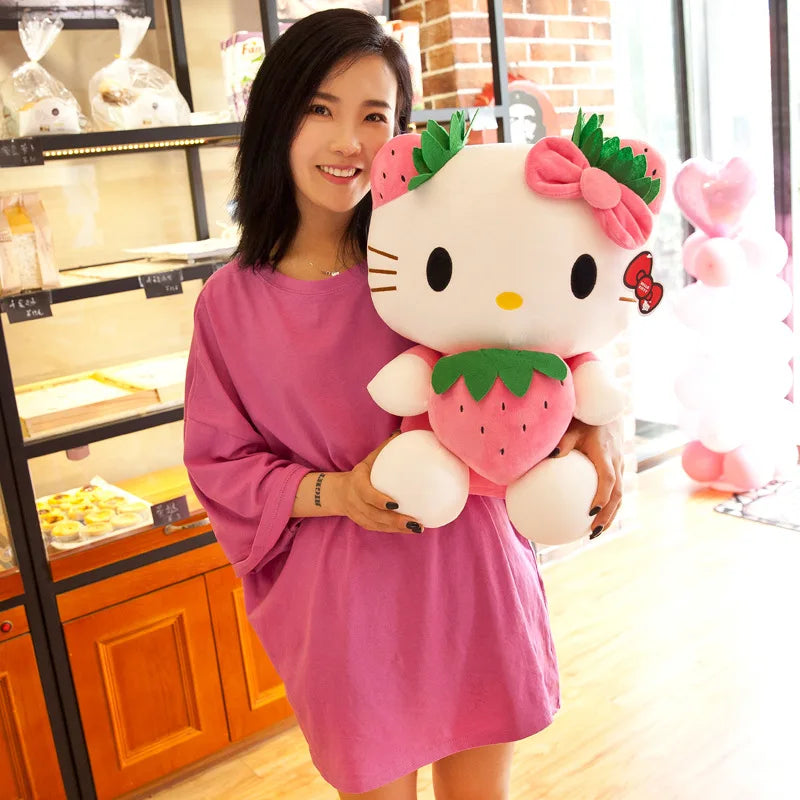 MINISO 22CM Hello Kitty Plush Toy Plushies Sanrio Doll Kuromi Home Decoration Room Pillow Kawaii Children Birthday Gift Xmas