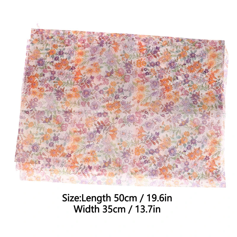 〔HW02〕10 Sheets Small Fresh Purple Flowers Ins Style Gift Wrap Packing Paper for Anniversary & Party 50X35cm