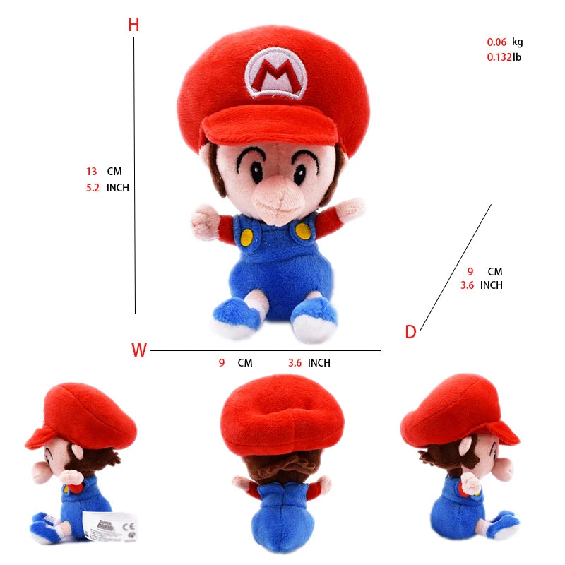 7 Styles Mario Bros Plush Toys Princess Peach Daisy Rosalina Luigi Doll Anime Figures Baby Cartoon Classic Game Gift