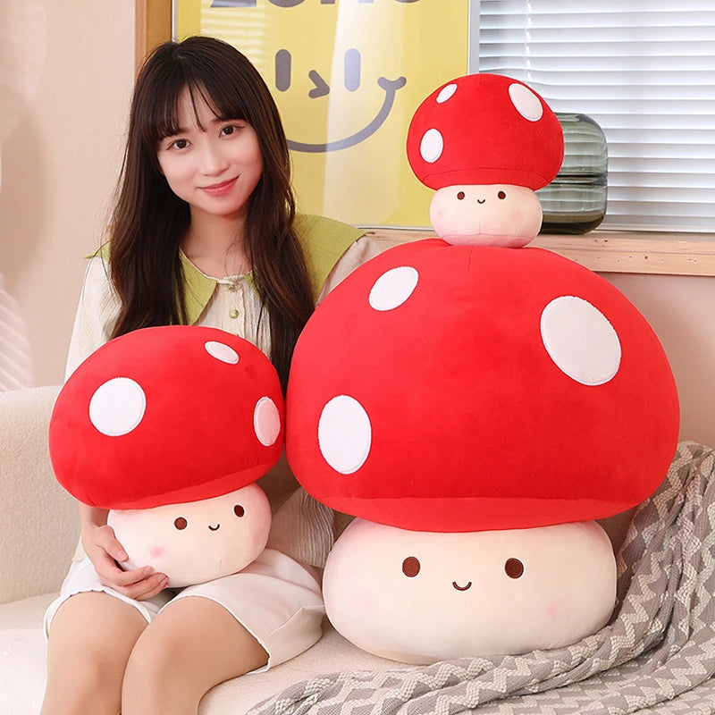 23CM Kawaii Mushroom Plush Dolls Simulation Plant Pillow Lovely Toys for Home Decor Sleeping Cushion Stuffed Soft Dolls