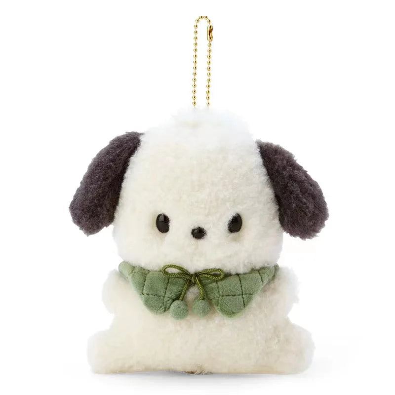 Sanrio Plush Keychain Dolls Pochacco Kuromi Split Series Doll Cinnamonroll Melody Backpack Pendant  Children's Plush Toys Gifts