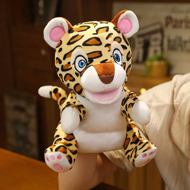 Stuffed Plush Animals Toys Hand Finger Puppet Kawaii Dolls Educational Baby Toys Learning & Education Monkey Tiger Children Gift