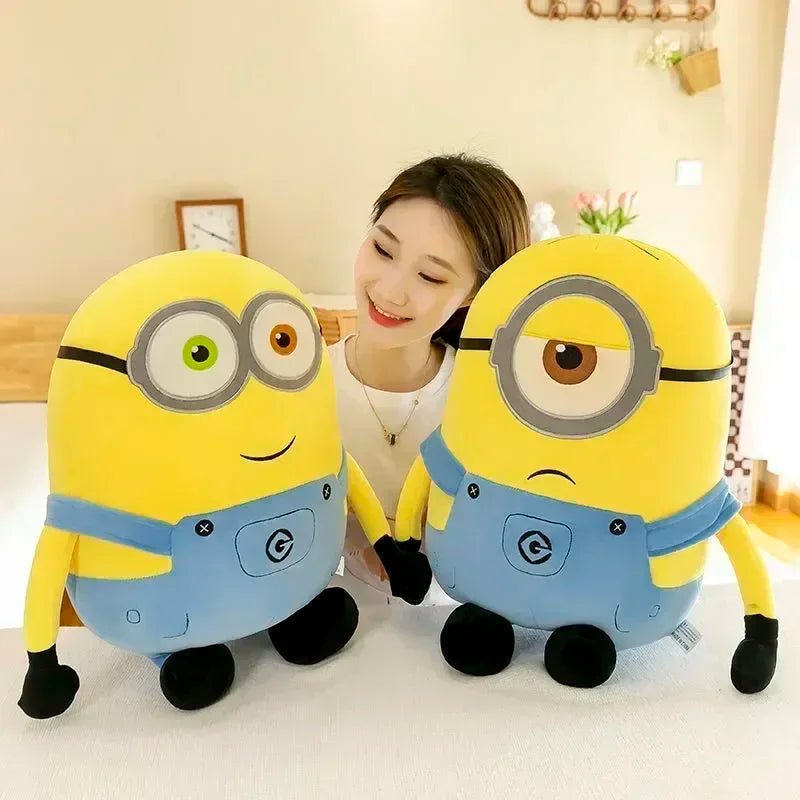 2024 Hot Cute Minions Movie Characters Yellow Plush Toys Bob Stuart In Jeans Soft Toys Dolls & Hobbies Christmas Birthday Gifts