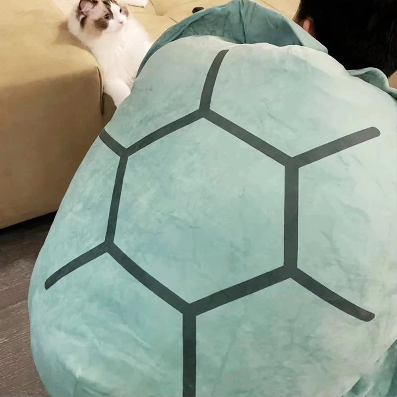 80/100CM Turtle Shell Sleeping Bag Stuffed Soft Pillow Cushion Creative Tortoise Shell For Adult Best friend Cosplay Gifts