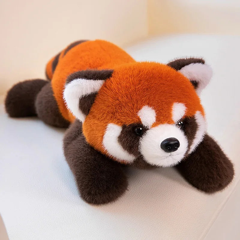 2 Styles Raccoon Plush Dolls Stuffed Toys Lifelike Red Fox Panda Pillows Cartoon Animals Toys Birthday Christmas Gift