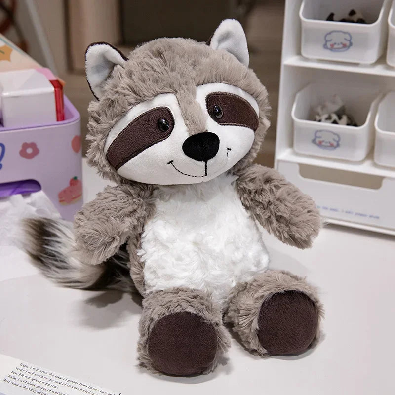 5Size Fox Gray Sloth Raccoon Plush Toy Baby Appease Doll Huggble Doll Kids Birthday Gift Kawaii Stuffed Animal Gift  Decor