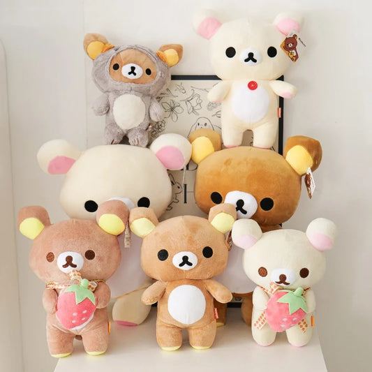 Kawaii Rilakkuma Plush Lovely Animal Kuma Plushies Teddy Bear Stuffed Doll Kawaii Rilakkuma Plush Toy Bear Dress up Gift for Kid