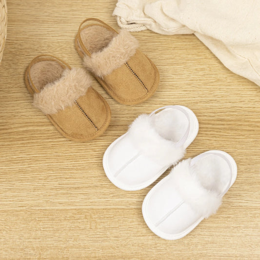 Winter Best Selling Baby Sandals Boys Girls Plush Elastic Casual Baby Shoes Cotton Soft Soles Comfortable Indoor Toddler Shoes