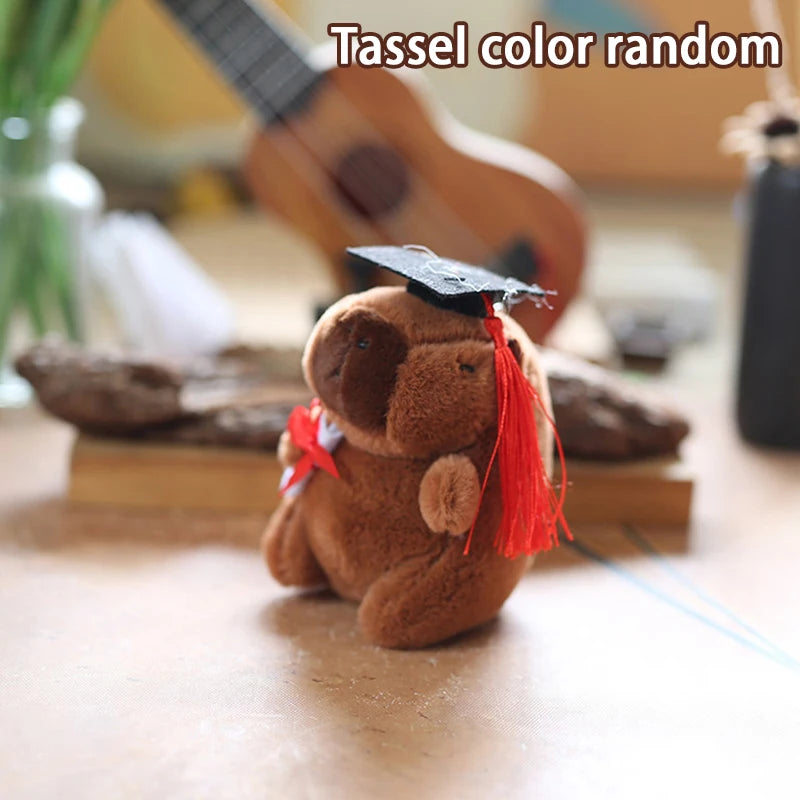 Cute Plush Dr Capibala Doll Pendant Exquisite Capybara Stuffed Toy Fashion Women Bag Pendant Car Hangings Ornament Keyring