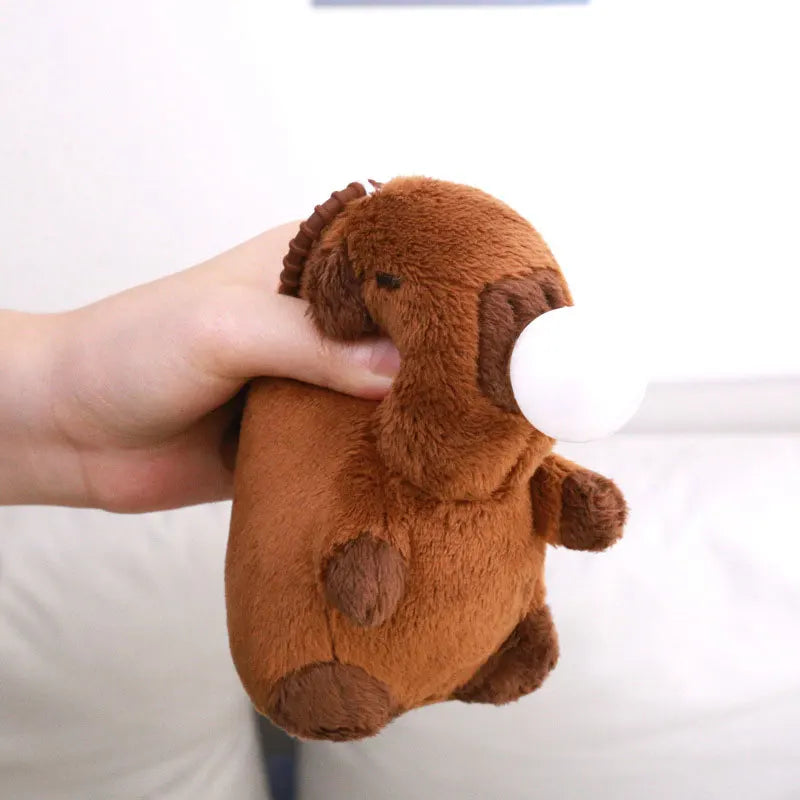 Squeezing Capybara Plush Keychain Pendant Simulation Capibara Anime Fluffty Toy Stuffed Animals Doll Plush Stress Relief Toy