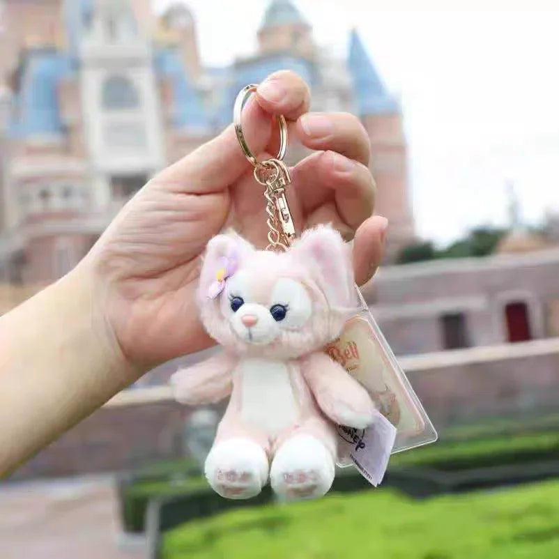 Disney Animation Peripheral Daffy Bear Car Creative Keychain Cute School Bag Pendant Rabbit Puppy Plush Doll Holiday Gift