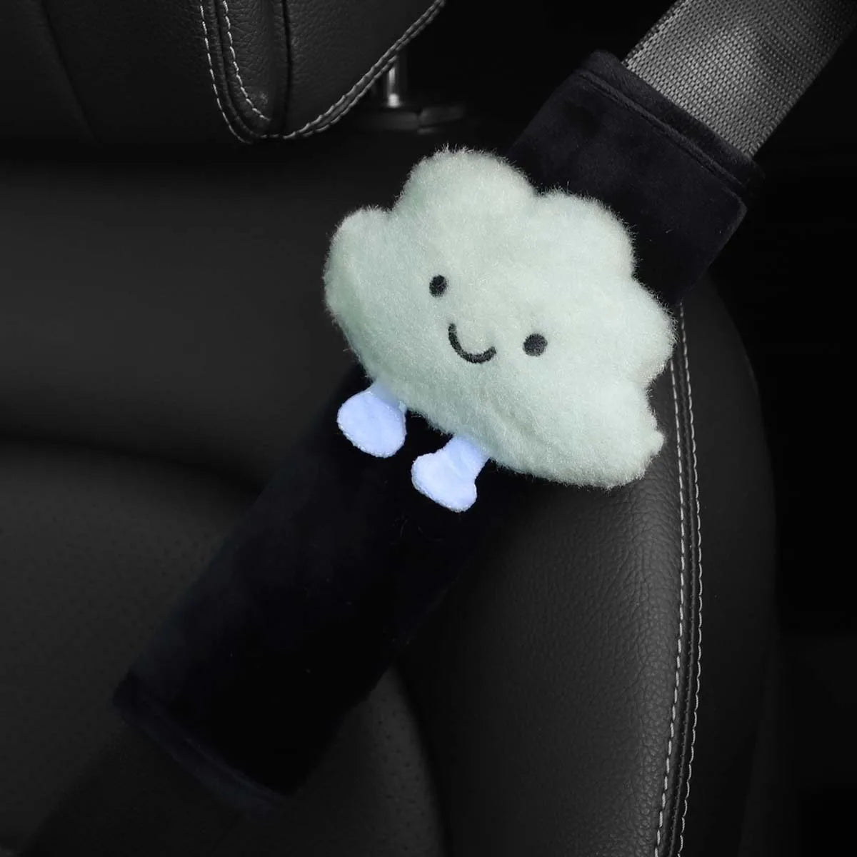 A cute cloud doll plush car seat belt shoulder protector safety belt cover