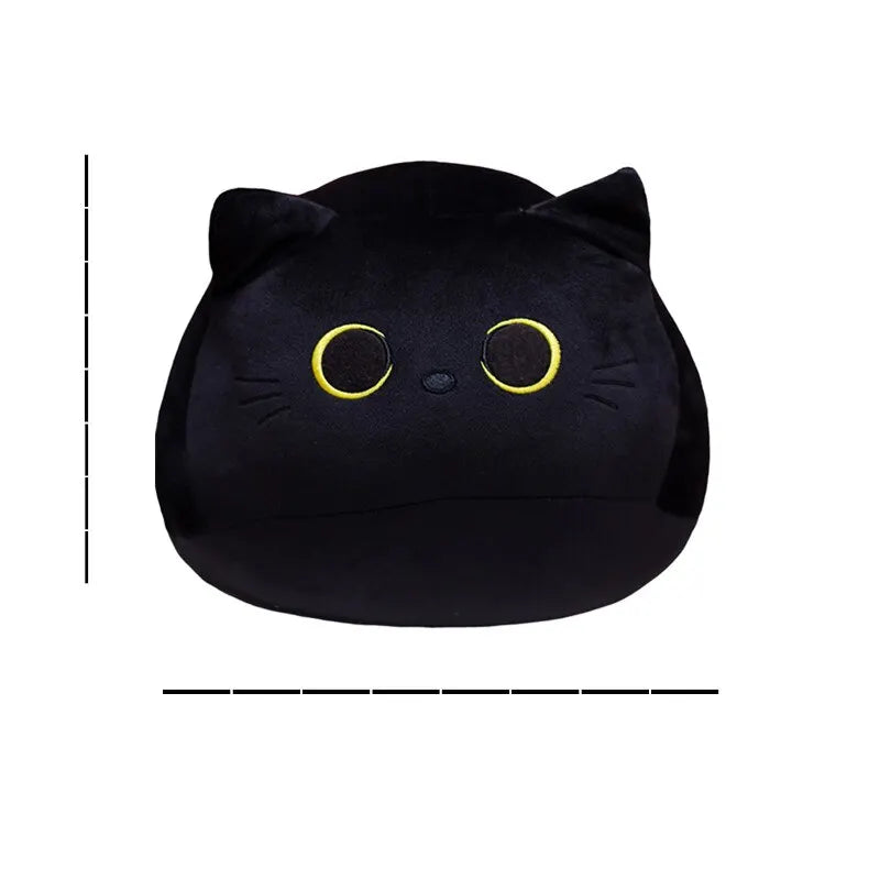 Kawaii Black Cat 20cm Plush Doll High Quality Plump Animal Kitten Stuffed Soft Gifts for Boys Girls Friends Decorate Childrens