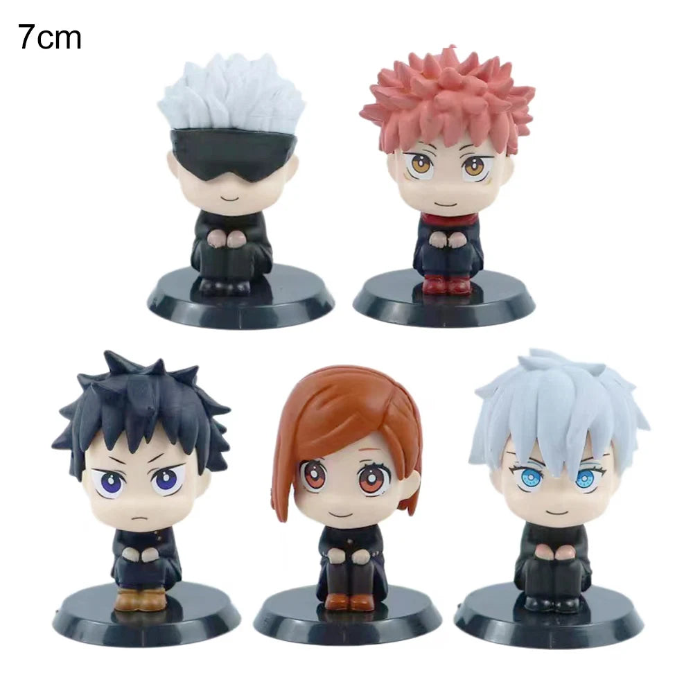 6/8Pcs Anime Jujutsu Kaisen Figures Itadori Yuji Fushiguro Megumi Action Figure Gojo Satoru Kugisaki Nobara PVC Model Toys Dolll