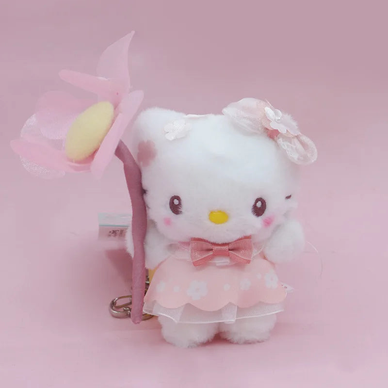 New Selling Hot Sanrio Hellokittys Kuromi My Melody Plush Doll Anime Kawaii Girl Plush Toy Bag Accessories Pendant Gift Keychain