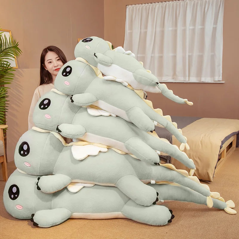 90-130cm Giant Cute Dinosaur with Wings Plush Cushion Sofa Toys Soft Animal Pillow Stuffed Doll Kids Girls Birthday Gift