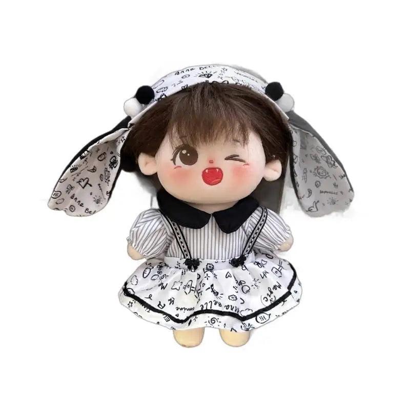 20cm Cotton Doll Dress Up Clothes Lolita Maid Dress Cute Fresh Princess Small Skirt