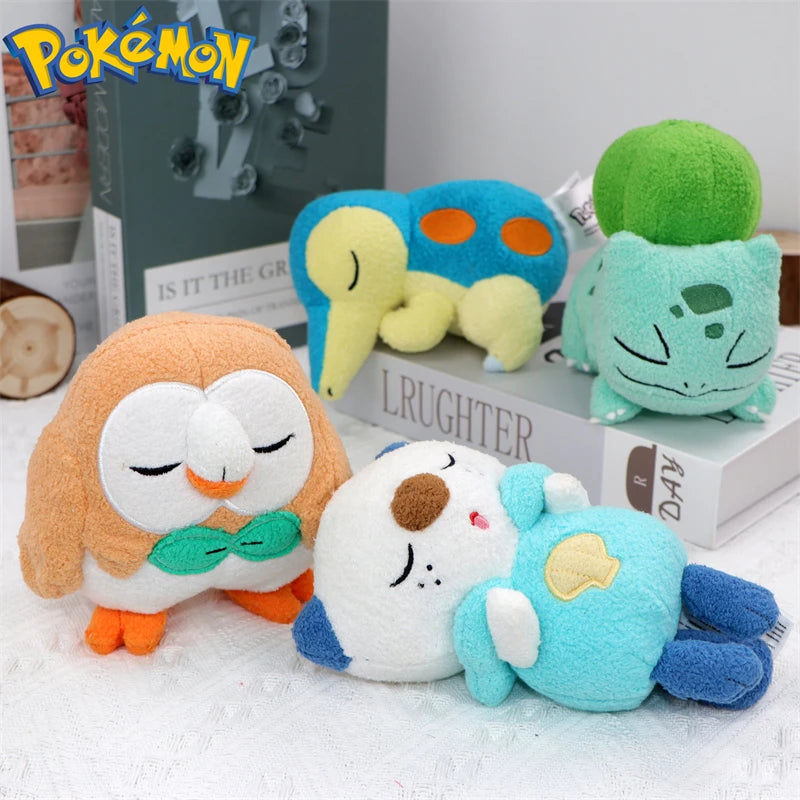 Pokemon Beedrill Shiny Cubone Mimikyu Scream Tail Plush Toys Anime Sleeping Oshawott Bulbasaur Cyndaquil Bidoof Peluche Dolls