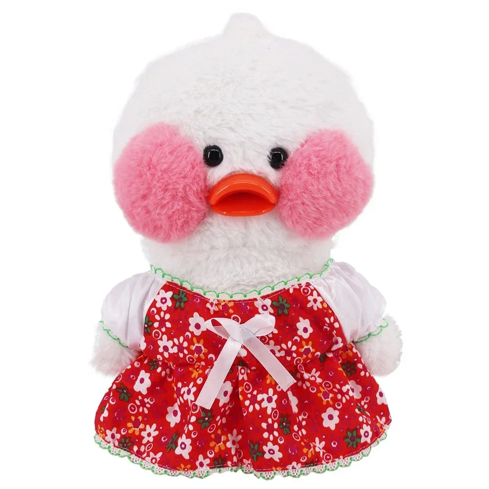 30cm Cute Plush Doll'S Clothes Outfit Accessories For Cafe LaLafanfan Duck Clothes Doll Jumpsuit Color Match Hoodies Girl`s Gift