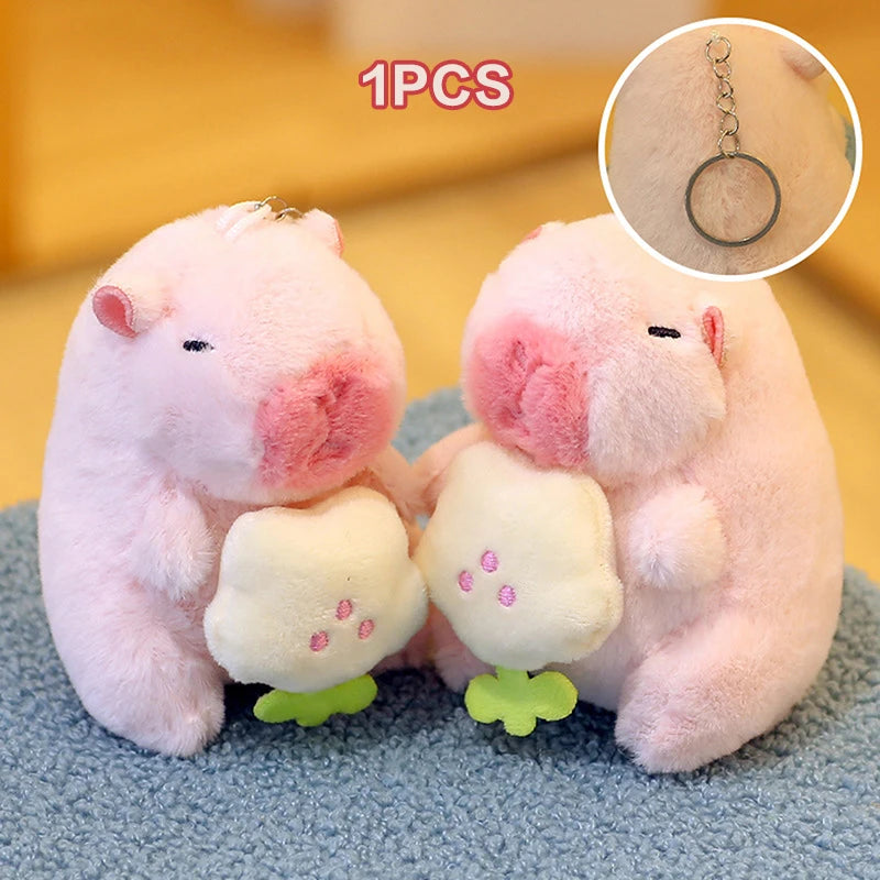 Cute Plush Dr Capibala Doll Pendant Exquisite Capybara Stuffed Toy Fashion Women Bag Pendant Car Hangings Ornament Keyring