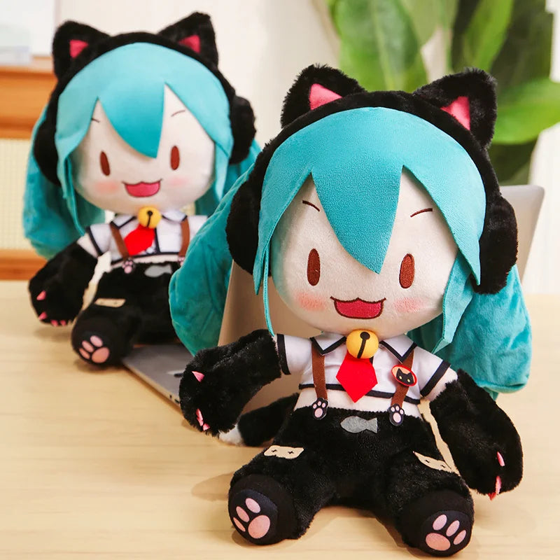 Japanese Anime Miku Fufu Plush Toys Kitty Collection Miku Stuffed Dolls Hobbies Collect Toys Kawaii Room Decor Kids Xmas Gifts