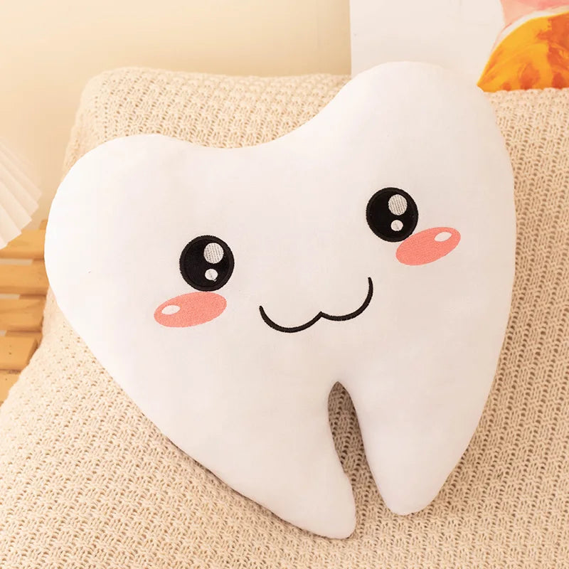 Lovely Cartoon Simulation Tooth Dolls Women Girls Bag Hanging Accessories Toys Soft Stuffed Teeth Kawaii Gift Kids Plush Peluche