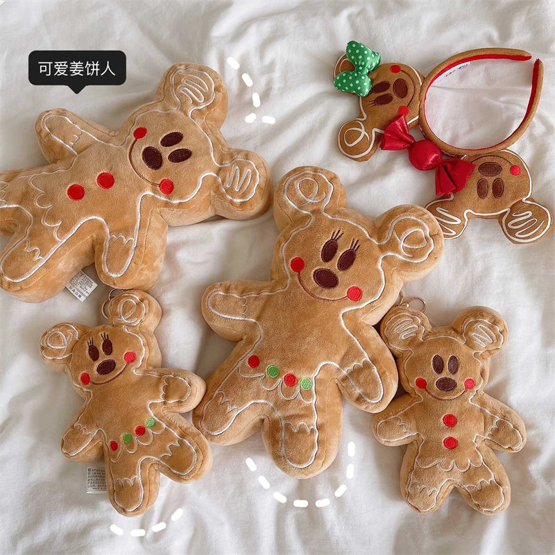 Cute Gingerbread Man Plush Toy Cartoon Soft Anime Biscuits Man Plushies Lovely Appease Doll Pendant Xmas Gifts for Girl