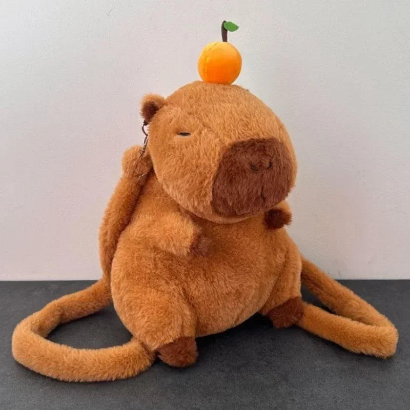 Capybara Plush Backpack Kawaii Fashion Plushie Doll Fur Bag Children's Bag Shoulder Bag Mini Knapsack Bags Gifts For Girlfriend