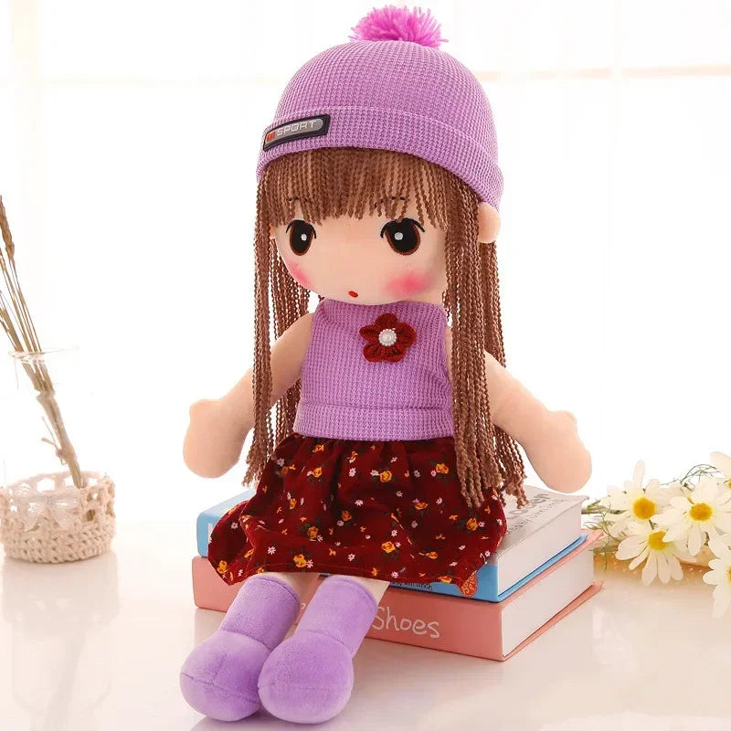 45CM Stuffed Plush Toy Girl's Kids Birthday Gift Stuffed Girl Doll Plush Wedding Rag Doll Cute RagDoll Toy for Girl Boy Gift