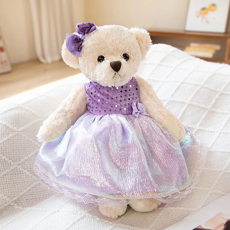 1pc 40cm Lovely Teddy Bear Wearing Skirt Plush Toys Stuffed Dolls Toy Kids Baby Girls Children Girl Birthday Christmas Present