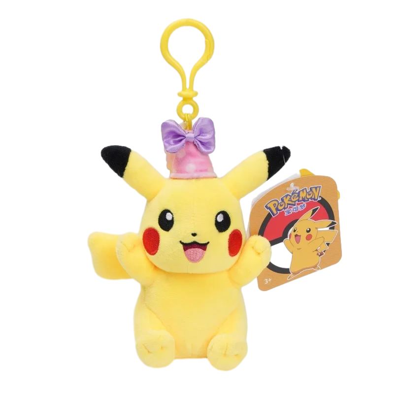 Pokemon Pikachu Mew Squirtle Charmander Kawaii Plush Toy Pendant School Bag Backpack Pendant Key Ring Small Doll Birthday Gift