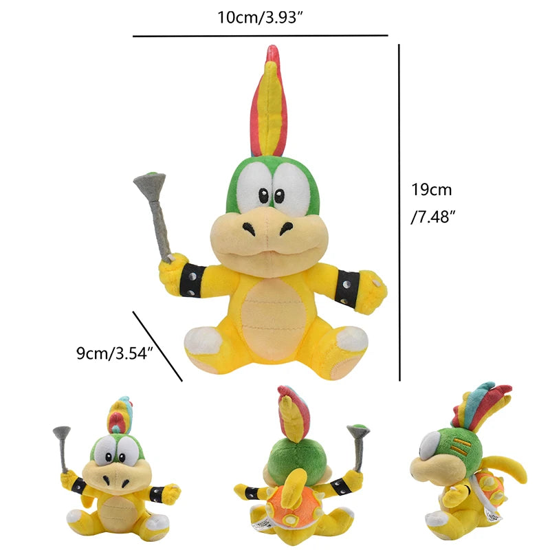 super Mario Bros Plush Toys Wonder Bowser Jr Meowser Lemmy Iggy Bowser Anime Stuffed Cartoon Peluche Dolls Kids Gifts