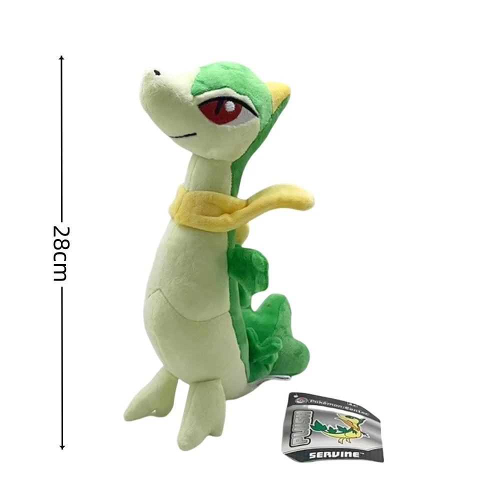 Pokemon Servine Plush Toys Snivy Evolution Stuffed Doll Serperior Peluche Kawaii Room Decor Exquisite Birthday Gifts For Kids