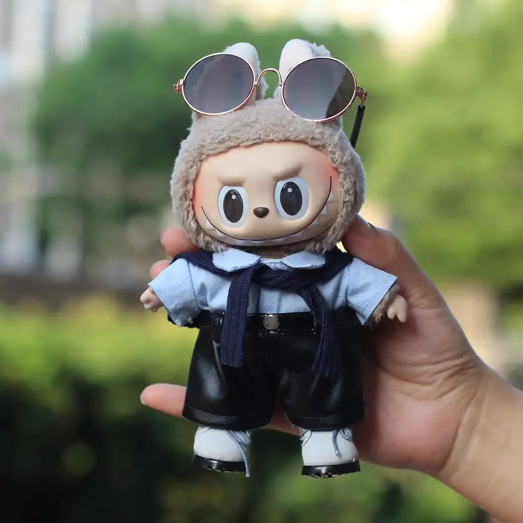 17cm Mini Plush Doll'S Clothes Outfit Accessories For Korea Kpop Exo Labubu Idol Travel suit sweater Clothing Gift