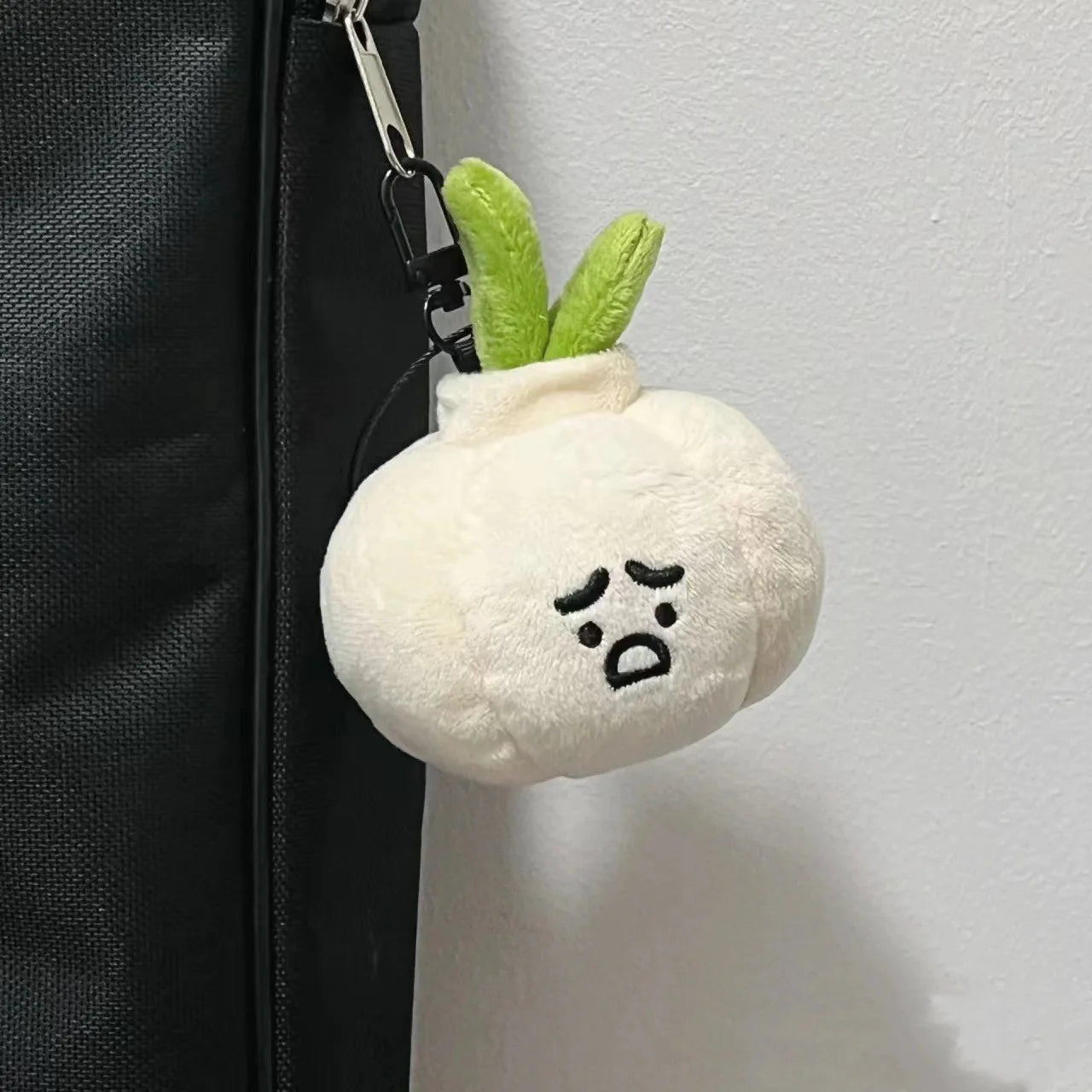 Korean Xiaozhong Handmade Farm Series Fat Scallion Garlic Apricot Abalone Mushroom Plush Doll Bag Pendant Keychain