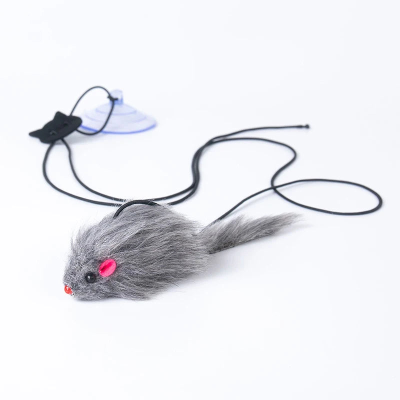 Retractable Cat Feather Toy Hanging Interactive Toys for Indoor Cats Kitten Play Chase Exercise Teaser Catnip Toys