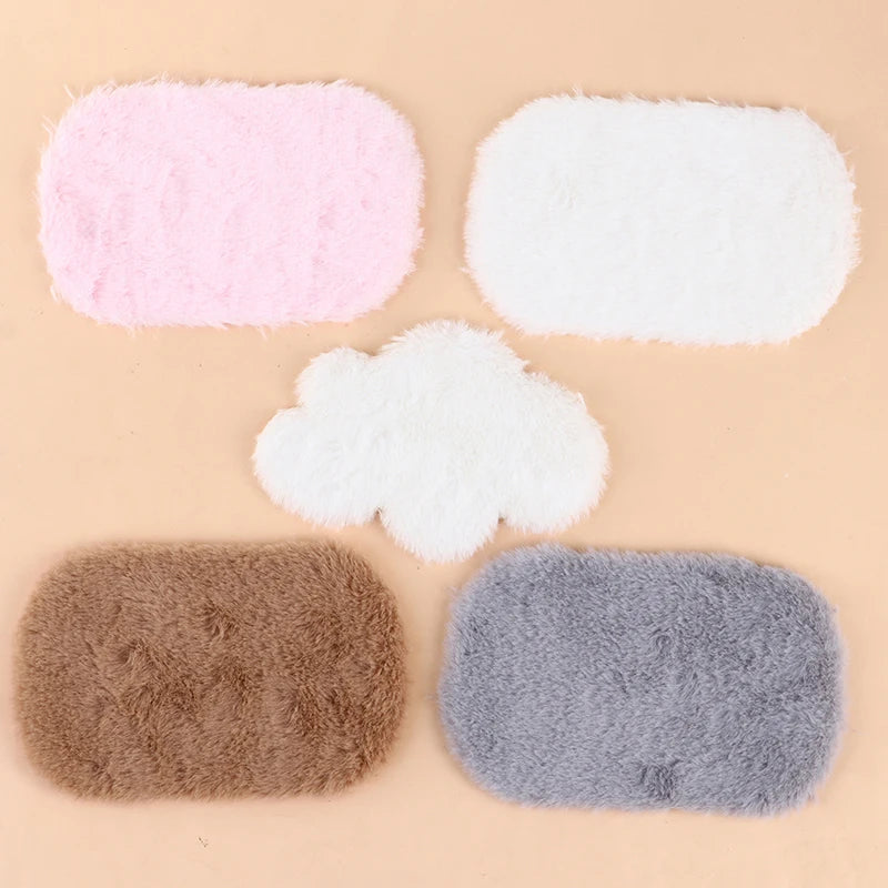 Dollhouse Miniature Plush Rug Carpet Mat Dolls House Living Room Furniture Decoration Accessories