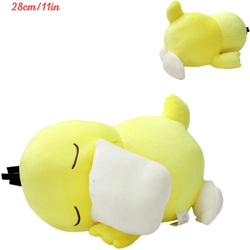 Kawaii Pokemon Sleeping Gengar Eevee Cubone Chikorita Soft Plush Toys Cute Anime Lucario Vaporeon Charmander Peluche Dolls Gifts