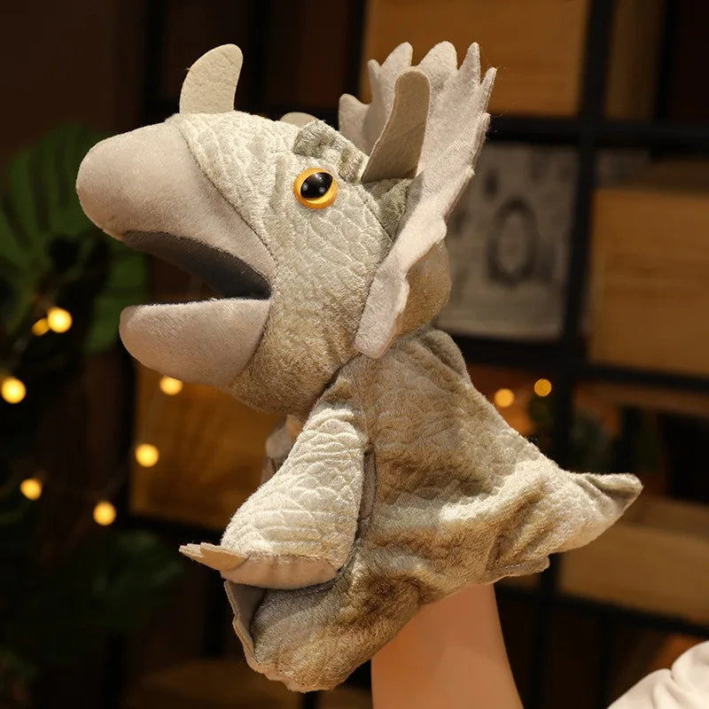 Stuffed Plush Dinosaur Toys Hand Finger Story Puppet Kawaii Dolls Educational Baby Toys Tyrannosaurus Rex Children Gift