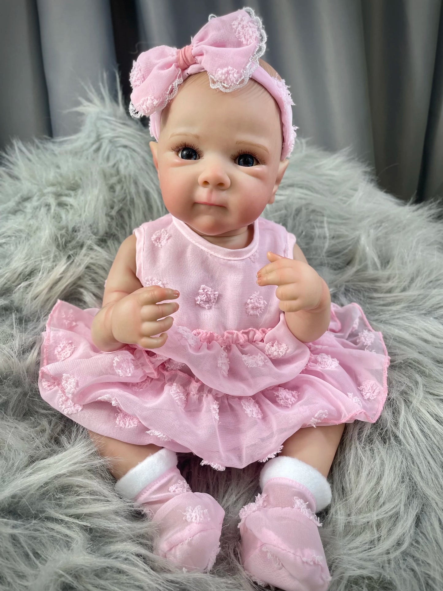 MRB 18 Inch Bettie Full Body Silicone Vinyl Girl Washable Reborn Baby Doll With Painted Lifelike Hair Bebe Reborn Christmas Toys